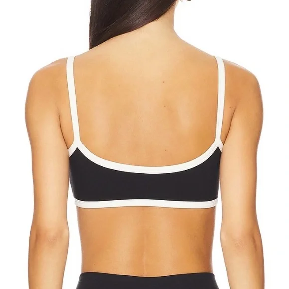 437 Micro Bra in Black & Crème- size L - Picture 3 of 5